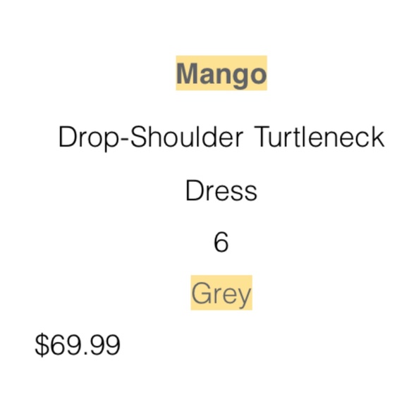 Mango Turtleneck Dress (3 for $75) - Picture 4 of 4